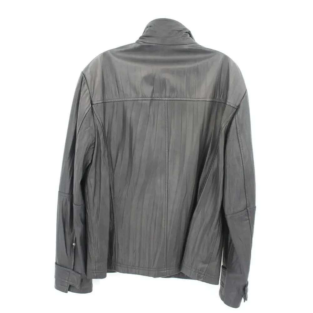 Murano Men’s Genuine Lambskin Leather Size Medium Black Textured